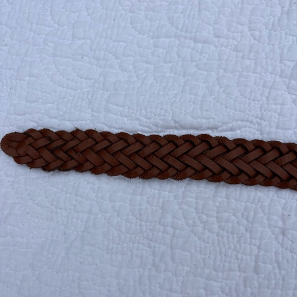 Vintage Brown Braided Leather Belt | Made in Argentina | M/L - Picture 5 of 6